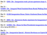 Inauguration Rentals: DC’s Gold Rush?