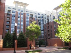 High-rise condos in the commercial corridor