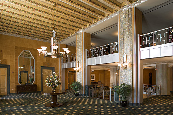 apartment building lobby. apartment building has its